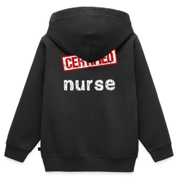 Krankenschwester - Kinder Premium Organic Zip Hoodie - Schwarz - Hinten - AI Model Kid Male (0cm)