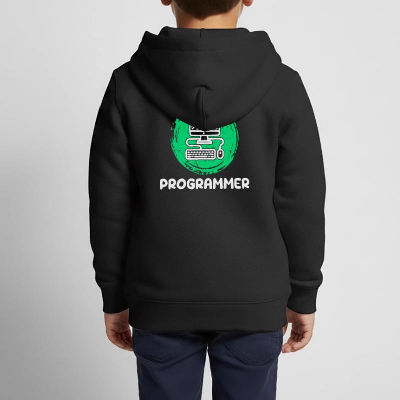 Computer Developer Programmer Computer Geek Kids Premium Organic Zip-up Hoodie
