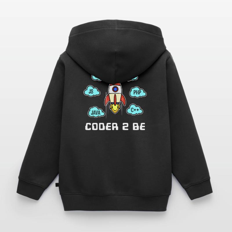 Déclaration du développeur Css Php Java C++ Programmeur Sweat Premium à capuche zippé enfant bio