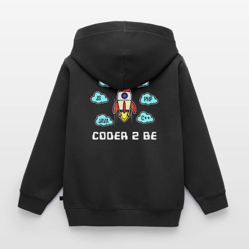 Déclaration du développeur Css Php Java C++ Programmeur Sweat Premium à capuche zippé enfant bio