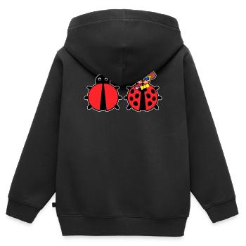 Bugs Correction de bugs Debug Développeur Computergeek - Sweat Premium à capuche zippé enfant bio - noir - Dos - AI Model Kid Male (0cm)