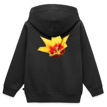 Tulip – Spring Awakening in Color - Kids Premium Organic Zip-up Hoodie - black - Back - AI Model Kid Male (0cm)