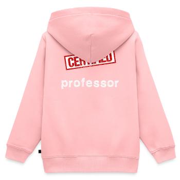 Professor - Kinder Premium Organic Zip Hoodie - Rosa - Hinten - AI Model Kid Female (0cm)