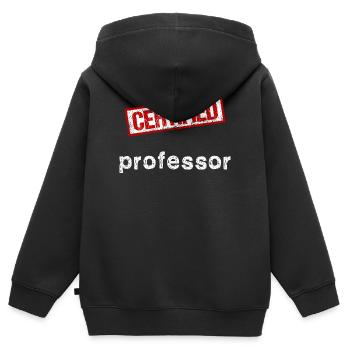 Professor - Kinder Premium Organic Zip Hoodie - Schwarz - Hinten - AI Model Kid Male (0cm)