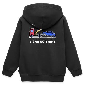 Car Statement Refueling Energy Storage Electricity - Kids Premium Organic Zip-up Hoodie - black - Back - AI Model Kid Male (0cm)