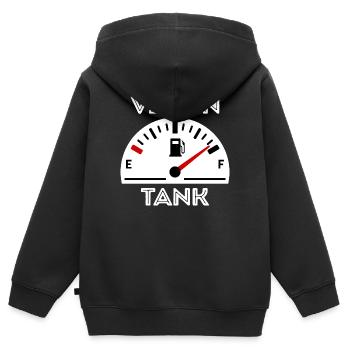 Tanken Benzin Elektrische Energie Diesel Zapfsäule - Kinder Premium Organic Zip Hoodie - Schwarz - Hinten - AI Model Kid Male (0cm)