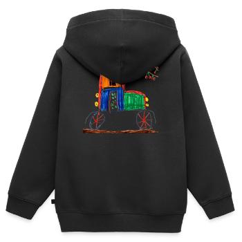 SUV Vision 1964 - Kinder Premium Organic Zip Hoodie - Schwarz - Hinten - AI Model Kid Male (0cm)