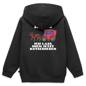 Gasoline Diesel Statement Refueling Energy Storage - Kids Premium Organic Zip-up Hoodie - black - Back - AI Model Kid Male (0cm)