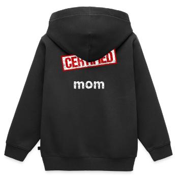 Mama - Kinder Premium Organic Zip Hoodie - Schwarz - Hinten - AI Model Kid Male (0cm)