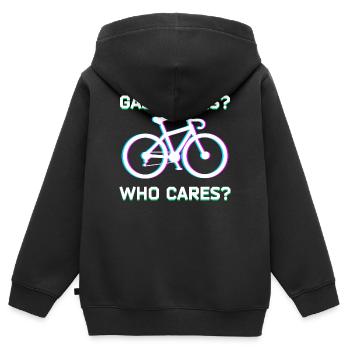 Bicycle Statement Energy Storage Refueling Gasoline - Kids Premium Organic Zip-up Hoodie - black - Back - AI Model Kid Male (0cm)