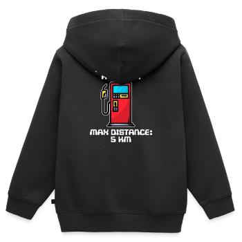 Elektrische Energie Statement Tanken Zapfsäule - Kinder Premium Organic Zip Hoodie - Schwarz - Hinten - AI Model Kid Male (0cm)