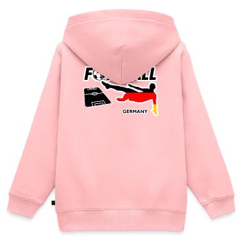 Fußball Fieber Deutschland - Kinder Premium Organic Zip Hoodie - Rosa - Hinten - AI Model Kid Female (0cm)