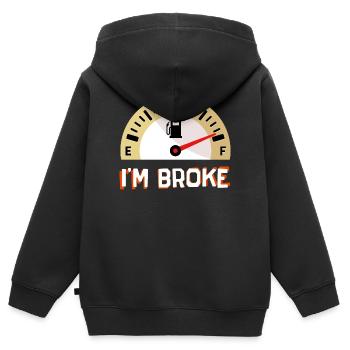 Zapfsäule Statement Tanken Energiespeicher Benzin - Kinder Premium Organic Zip Hoodie - Schwarz - Hinten - AI Model Kid Male (0cm)