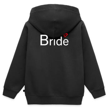 Team Braut Hochzeitsfeier - Kinder Premium Organic Zip Hoodie - Schwarz - Hinten - AI Model Kid Male (0cm)