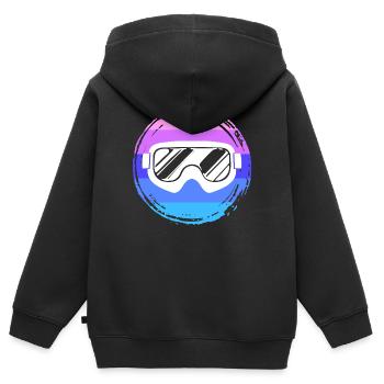 Winter Winter Season Winter Sports Snowfall Cold - Kids Premium Organic Zip-up Hoodie - black - Back - AI Model Kid Male (0cm)