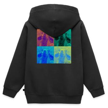 Secret of Moose - Duplex - Kinder Premium Organic Zip Hoodie - Schwarz - Hinten - AI Model Kid Male (0cm)