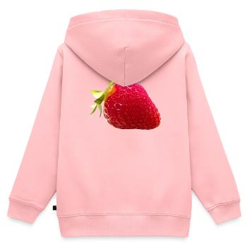 FRAISE - Sweat Premium à capuche zippé enfant bio - rose - Dos - AI Model Kid Female (0cm)