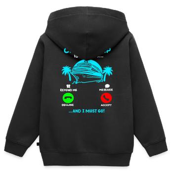 Kreuzfahrt Sommerurlaub - Kinder Premium Organic Zip Hoodie - Schwarz - Hinten - AI Model Kid Male (0cm)