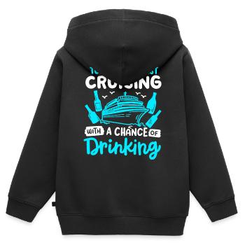 Kreuzfahrt Urlaub Trinken - Kinder Premium Organic Zip Hoodie - Schwarz - Hinten - AI Model Kid Male (0cm)