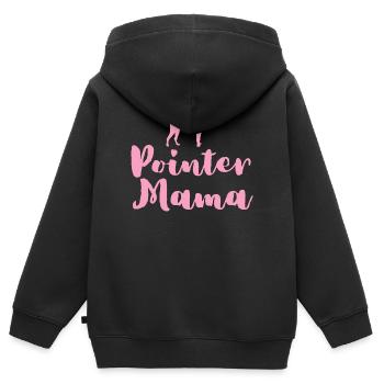 Allemand Pointer Maman Pointer Mama - Sweat Premium à capuche zippé enfant bio - noir - Dos - AI Model Kid Male (0cm)