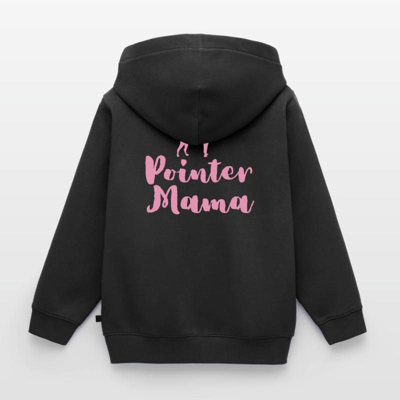 German Pointer Mom Pointer Mama Kids Premium Organic Zip-up Hoodie