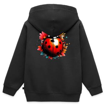 Ladybird - Kids Premium Organic Zip-up Hoodie - black - Back - AI Model Kid Male (0cm)