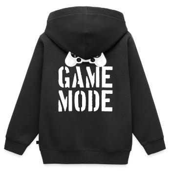 Game Mode - Kinder Premium Organic Zip Hoodie - Schwarz - Hinten - AI Model Kid Male (0cm)