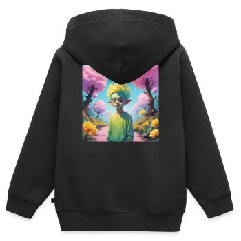 Goblin - Kids Premium Organic Zip-up Hoodie - black - Back - AI Model Kid Male (0cm)
