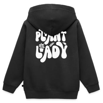 Pflanzen - Kinder Premium Organic Zip Hoodie - Schwarz - Hinten - AI Model Kid Male (0cm)