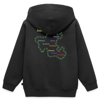 Ennepe Ruhr Kreis - Kinder Premium Organic Zip Hoodie - Schwarz - Hinten - AI Model Kid Male (0cm)