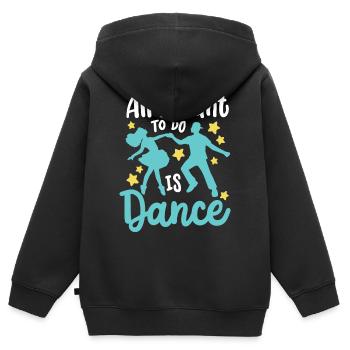 Tanzen Tanzpaar Tänzer - Kinder Premium Organic Zip Hoodie - Schwarz - Hinten - AI Model Kid Male (0cm)
