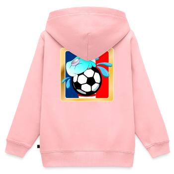 France Summer Football - Kids Premium Organic Zip-up Hoodie - rose - Back - AI Model Kid Female (0cm)