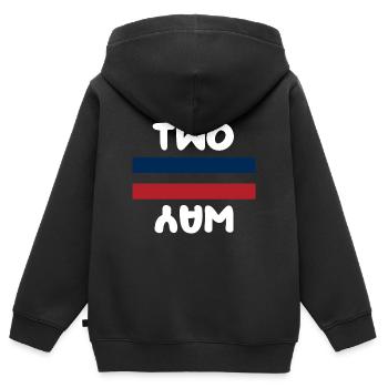 Two-Way - Kids Premium Organic Zip-up Hoodie - black - Back - AI Model Kid Male (0cm)
