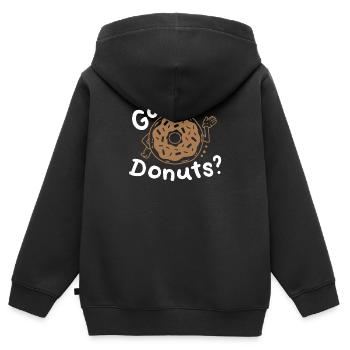 Donuts Donut-Liebhaber - Kinder Premium Organic Zip Hoodie - Schwarz - Hinten - AI Model Kid Male (0cm)