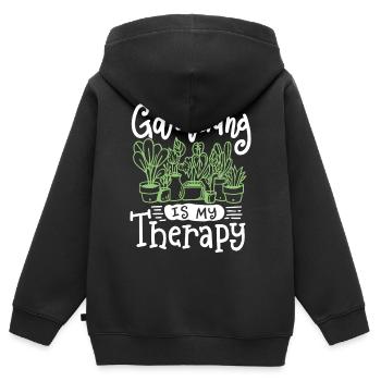 Gartenarbeit Gärtner - Kinder Premium Organic Zip Hoodie - Schwarz - Hinten - AI Model Kid Male (0cm)