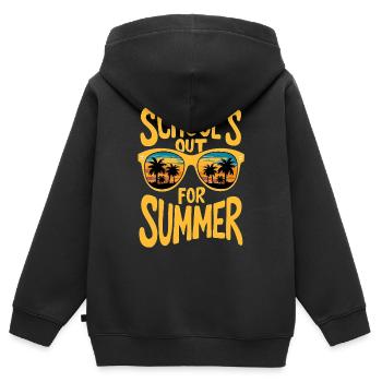 Summer sunset sunglasses design - Kids Premium Organic Zip-up Hoodie - black - Back - AI Model Kid Male (0cm)