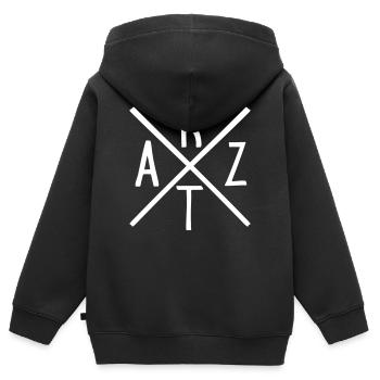 Arzt - Kinder Premium Organic Zip Hoodie - Schwarz - Hinten - AI Model Kid Male (0cm)