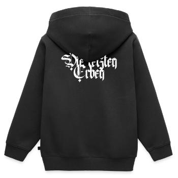 DIE LETZTEN ERBEN - Logo - Kinder Premium Organic Zip Hoodie - Schwarz - Hinten - AI Model Kid Male (0cm)