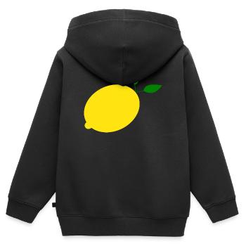 Lemon Lime Lime - Kids Premium Organic Zip-up Hoodie - black - Back - AI Model Kid Male (0cm)