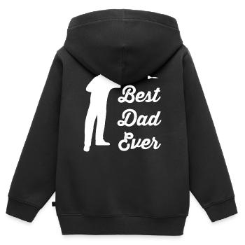Dard - Sweat Premium à capuche zippé enfant bio - noir - Dos - AI Model Kid Male (0cm)