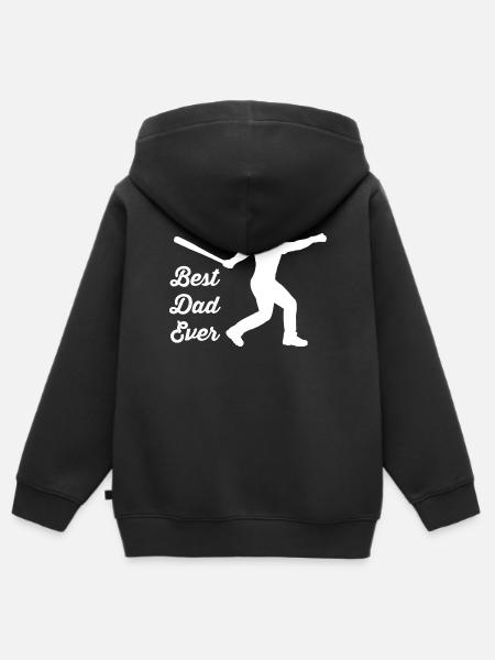 Baseball - Kinder Premium Organic Zip Hoodie - Schwarz