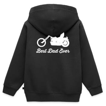 Motor - Kinder Premium Organic Zip Hoodie - Schwarz - Hinten - AI Model Kid Male (0cm)