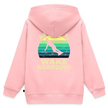 Wakeboard - Kinder Premium Organic Zip Hoodie - Rosa - Hinten - AI Model Kid Female (0cm)