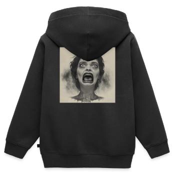 Dismay - Kids Premium Organic Zip-up Hoodie - black - Back - AI Model Kid Male (0cm)