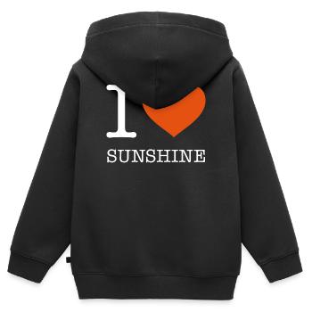 J’AIME LE SOLEIL SOLEIL - Sweat Premium à capuche zippé enfant bio - noir - Dos - AI Model Kid Male (0cm)