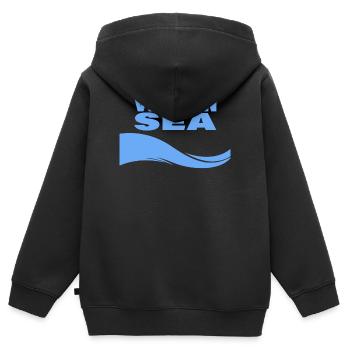 VITAMINE DE MER - Sweat Premium à capuche zippé enfant bio - noir - Dos - AI Model Kid Male (0cm)
