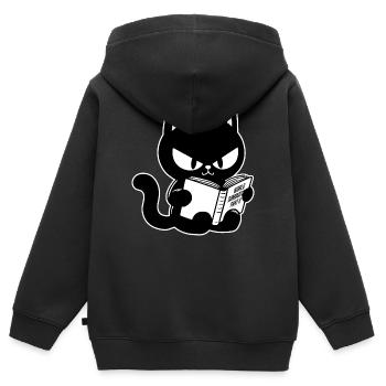 Weltherrschaft 2 - Kinder Premium Organic Zip Hoodie - Schwarz - Hinten - AI Model Kid Male (0cm)
