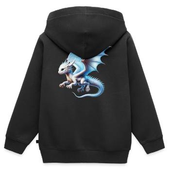 Dragon - Kids Premium Organic Zip-up Hoodie - black - Back - AI Model Kid Male (0cm)