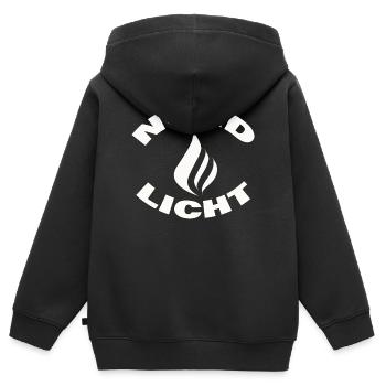 AURORE BORÉALE - Sweat Premium à capuche zippé enfant bio - noir - Dos - AI Model Kid Male (0cm)