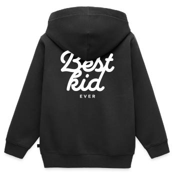 Bestes Comic-Design aller Zeiten - Kinder Premium Organic Zip Hoodie - Schwarz - Hinten - AI Model Kid Male (0cm)